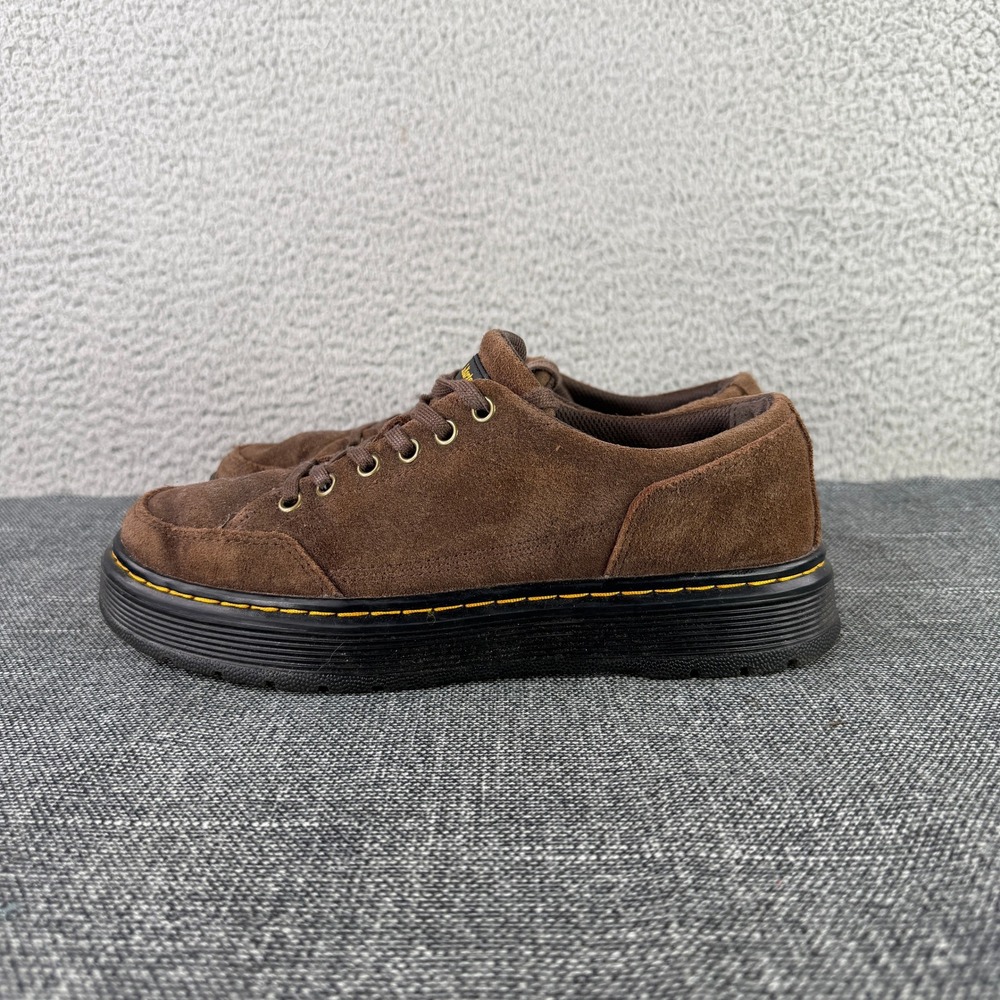 Dr. Martens Brookline 6 Eye Mens 7 Brown Suede Low Top Platform Sneakers